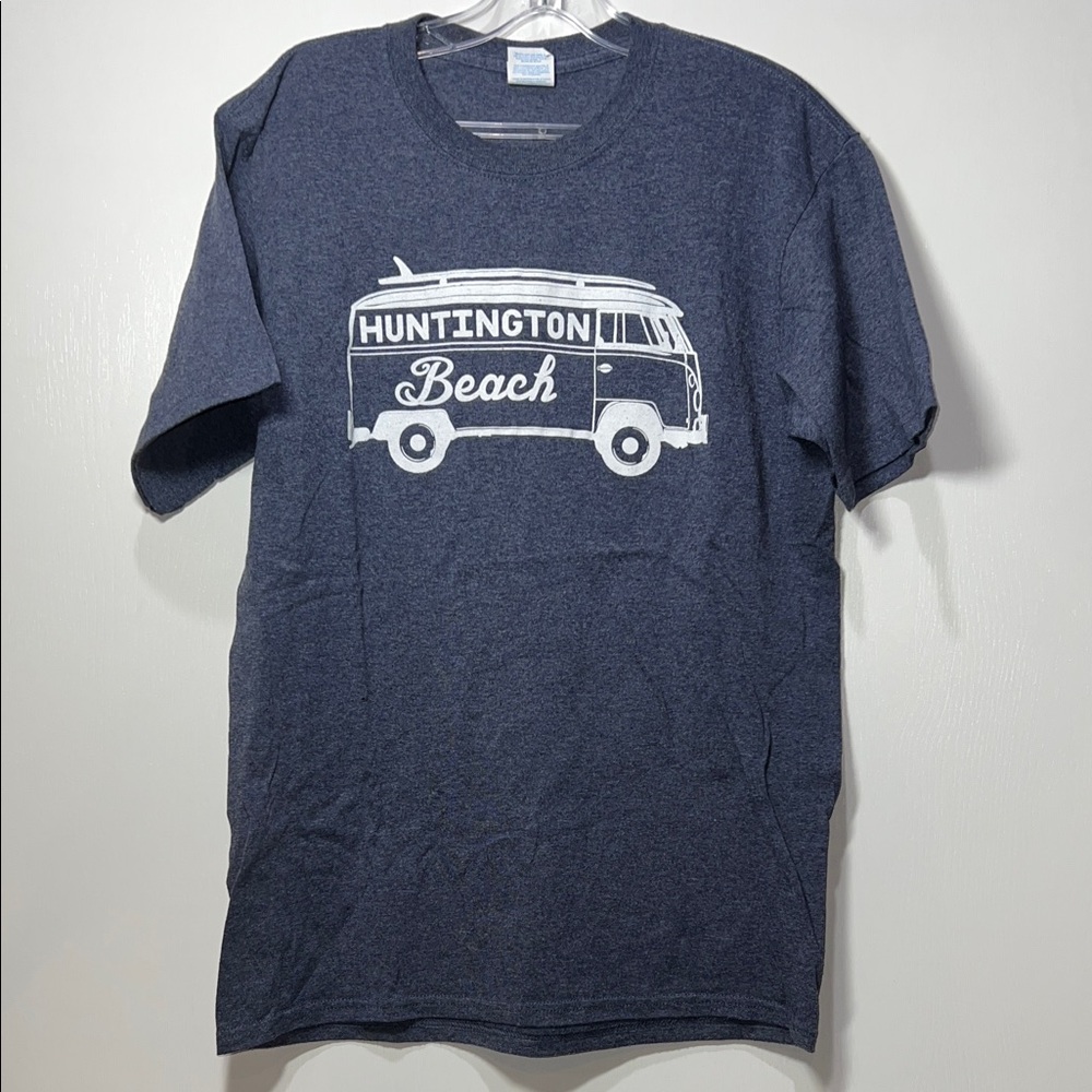 Port and Company Heather Blue Huntington Beach Graphic Tee